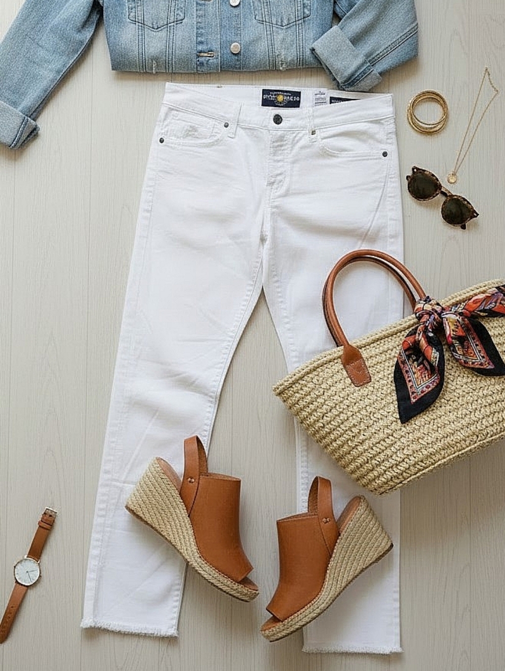 NEW! Lucky Brand White Sienna Tomboy Crop-Straight Leg